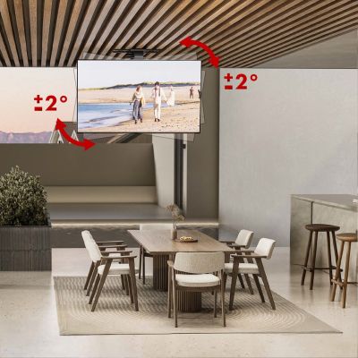 9. Maclean electric TV mount, ceiling mount, Tuya compatible, max. VESA 800x400, horizontal adjustment +90°~-90°, for TV 43-86", max. 45kg, MC-109 T