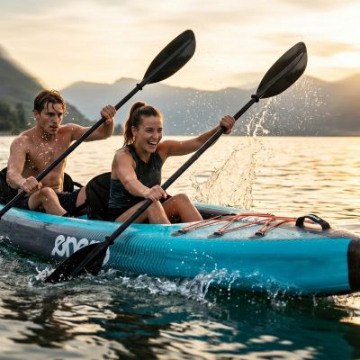 6. 2-PERSON KAYAK 465x74x42CM LAMINATED PVC BLUE ENERO