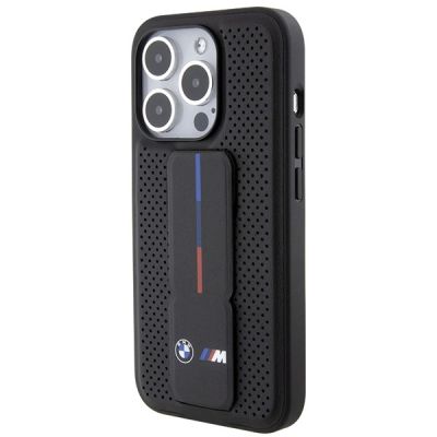 3. BMW Grip Stand Smooth & Perforated case for iPhone 15 Pro - black