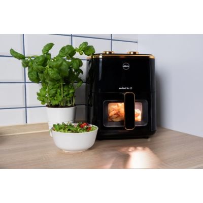 10. ELDOM FAT-FREE FRYER FR500 5.5 L 1200W GLASS CONTAINER, GRID, SILICONE PAD, 8 PROGRAMS, TEMPERATURE CONTROL.
