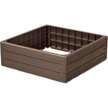 GARDEN FLOWER BED BASE WOOD EDGE 4 ELEMENTS RUSTIC BRICK