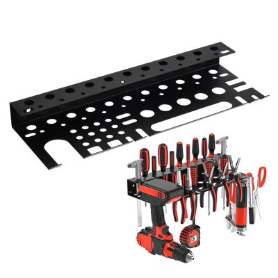 11. MACLEAN WALL ORGANIZER TOOL SHELF MACLEAN WALL ORGANIZER / TOOL SHELF, BLACK, DIMENSIONS 40X14.5X4.6CM, M