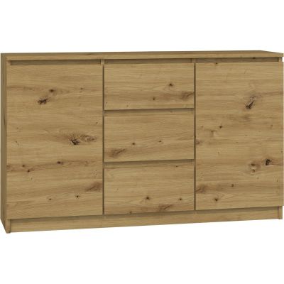 3. 2-Door Chest of Drawers, 3 Drawers, Artisan