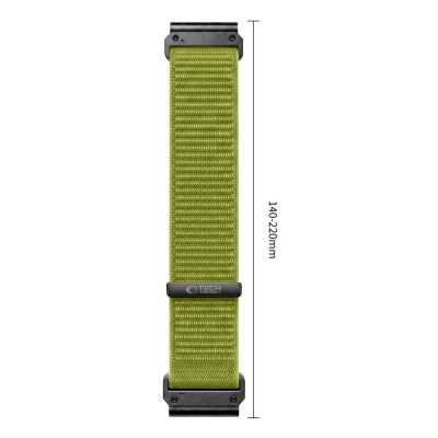 3. Tech-Protect NylonLoop Band for Garmin Fenix 5X / 5X Plus / 6X / 6X Pro / 7X / 8 / 8 Pro / 9 / 9 Pro (51 mm) – Lime Green