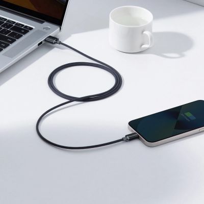 7. Baseus Crystal Shine Series cable USB cable for fast charging and data transfer USB Type A - Lightning 2.4A 1.2m black (CAJY000001)