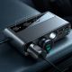 5. Joyroom JR-CL06 9in1 car charger 154W 5x USB-A / USB-C / 3x cigarette lighter socket PD QC PPS - black