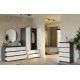 11. M6 MALWA CHEST OF DRAWERS 120CM ANT/WHITE SET