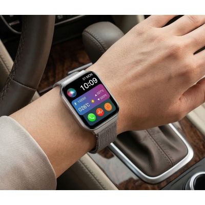 2. Smartwatch Gravity Silver Strap + Bracelet GT44-4