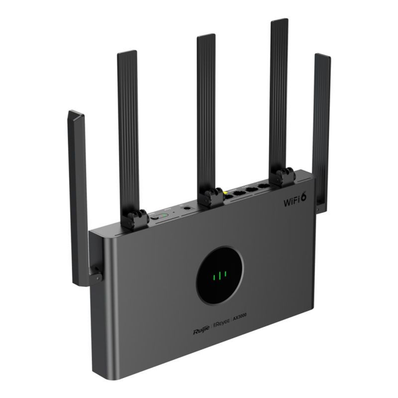 24. Ruijie Networks RG-EW3000GX PRO Wireless Gigabit Ethernet Dual-Band Router (2.4 GHz/5 GHz) Black