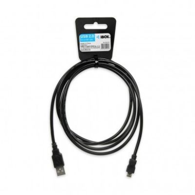 2. IBOX USB 2.0 A/B MICRO 1.8M Cable IKU2M18 (USB 2.0 type A - USB 2.0 type A; 1.8m; black)