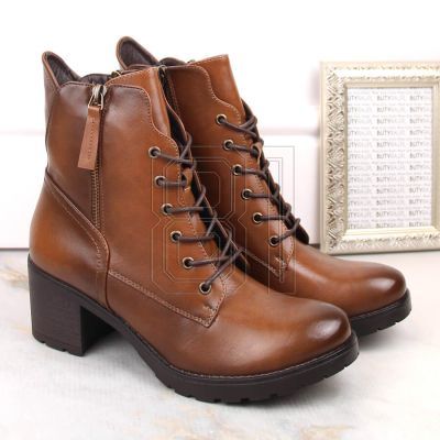 10. Potocki W WOL177B camel high heel and platform ankle boots