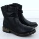 13. Rieker Z6883-00 Black Ruched Leather Women’s Ankle Boots