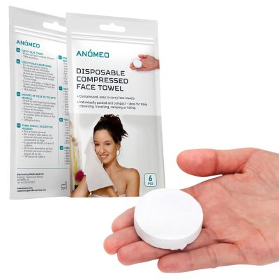 2. COMPRESSED DISPOSABLE TOWELS 55X25 (6 PCS) ANOMEO