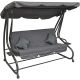 9. KASIA GARDEN AND BALCONY SWING 3-SEATER GRAY