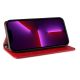 10. Magnet Strap Case Case for iPhone 14 Pro Max Flip Wallet Mini Lanyard Stand Red