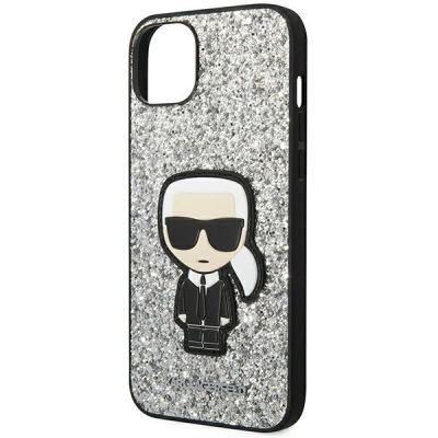 6. Karl Lagerfeld KLHCP14MGFKPG iPhone 14 Plus 6.7 "hardcase silver / silver Glitter Flakes Ikonik
