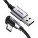 Ugreen cable US284 USB-A (straight) / USB-C (angled) 3A 1m (gray)