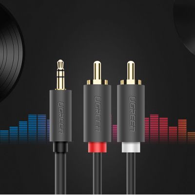 9. Ugreen AV102 10510 cable 3.5 mm mini jack (male) / 2RCA (male) 2m - gray