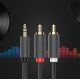 9. Ugreen AV102 10510 cable 3.5 mm mini jack (male) / 2RCA (male) 2m - gray