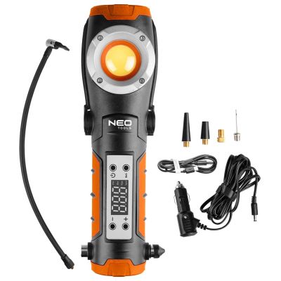 Rechargeable lamp 800 lm with compressor