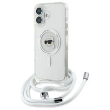 Karl Lagerfeld Crossbody IML Karl Head Magsafe Case for iPhone 16 - Clear