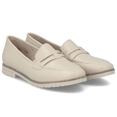 2. Women's leather loafers lords beige Rieker 75300-63