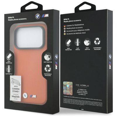 8. BMW M Metal Logo MagSafe Case for iPhone 17 Pro Max - Orange