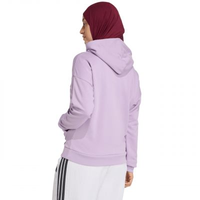 3. Women's adidas Essentials Linear French Terry Hoodie Purple JY0036