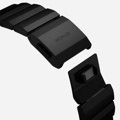 7. NOMAD Titanium Band - titanium bracelet for Apple Watch 46mm/49mm (black hardware) V2