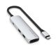 8. Satechi 4-in-1 USB-C Slim Multiport Adapter 4K - Aluminum Adapter for USB-C Mobile Devices (USB-C, 4K HDMI, 2x USB-A) (Silver)