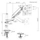 2. ERGO OFFICE MONITOR HOLDER / HANGER GAS SPRING, 17"-32", 1-10KG, MATTE WHITE, MAX. VESA 100X100 ER-691 W