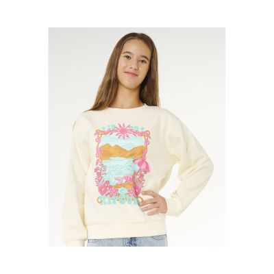 6. RIP CURL Sunshine Squad Crew-Girl Sweatshirt White