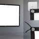 8. MACLEAN PROJECTION SCREEN 84", 175X131CM, 25MM BORDER 4:3, TENSION HOOKS MC-166