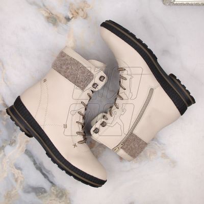 6. Comfortable insulated leather boots Rieker W RKR614, beige