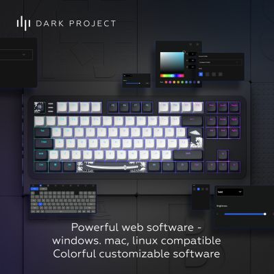 4. Dark Project DPKB_BUSHIDO_87_ISO Gaming Keyboard USB QWERTZ Danish, English, Finnish, German, Scandinavian, Norwegian, Spanish, Swedish, British English, UK International Black