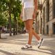 8. Women's leather wedge sandals white Rieker V1382-80