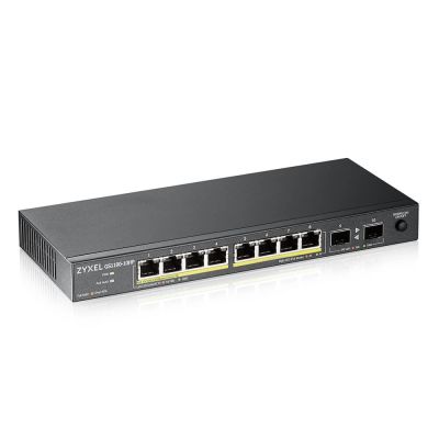 2. Zyxel GS1100-10HP Switch 10p PoE (PoE+: 8) 130W Unmanaged Gigabit