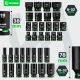9. 35-Piece Set of Deep Impact Sockets, 1/2", 6-Point, WUBER