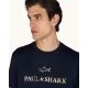3. Paul&Shark Men's Cotton T-shirt Navy Blue and Gold 99311007-50E - Classic Cut, Logo