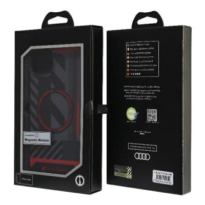7. Audi IML Sport MagSafe Case iPhone 15 / 14 Plus Plus 6.7" black/black hardcase AU-IMLMIP15M-RSQ/D2-BK