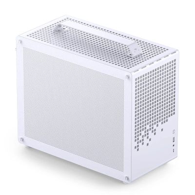 Jonsplus Z20 GEJP-023 Mesh PC Case, Mini Tower, Micro-ATX, with Carrying Handle - White