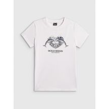 Women's regular printed T-shirt 4F 4FRSS26TTSHF4019-10S