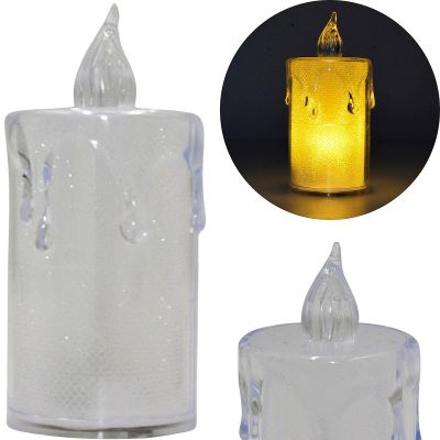 DECORATIVE CANDLE 3.5x8CM DECORATED LED