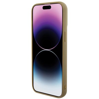 5. Guess Disco Metal Script case for iPhone 15 Pro Max - gold