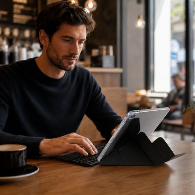 9. AmazingThing Minimal Case Keylite Combo Keyboard Case for iPad Air 13" M3/M4 (2025/2026) - Black