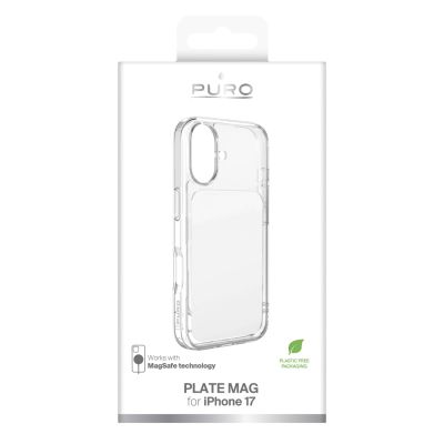 2. Puro Plate Mag Case for iPhone 17 Compatible with MagSafe - White