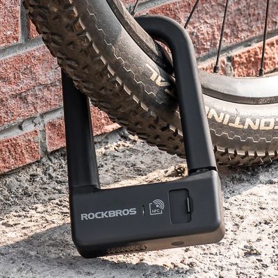 10. Rockbros RBNS1 SMART Bike Lock with NFC Reader - Black