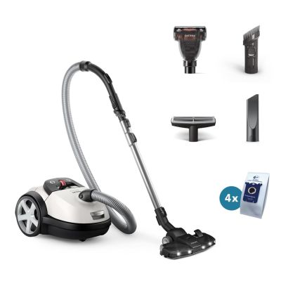 14. Philips Performer LED 8000 Series bagged vacuum cleaner with TriActive technology, model XD8142/12, 900W power