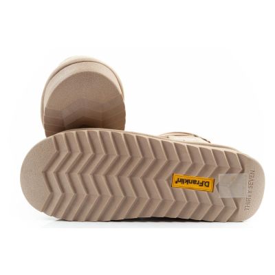 18. D.Franklin women's winter snow boots, fashionable insulated gold ankle boots