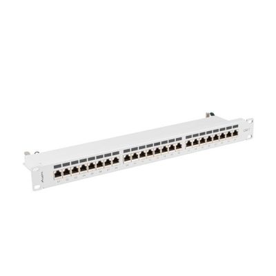 11. LANBERG PATCH PANEL 24 PORT 1U 19" CAT.7 FTP GRAY PPS7-1024-S